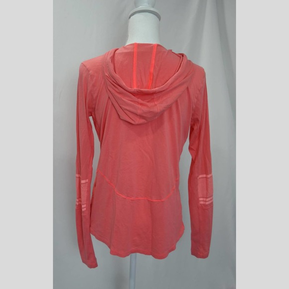 Under Armour S Salmon Logo Long Sleeve Workout Hoodie Light Weight! - Picture 3 of 3